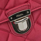 Prada Tessuto Quilted Crossbody Chain Shoulder Bag Ibisco Pink Nylon — view 6