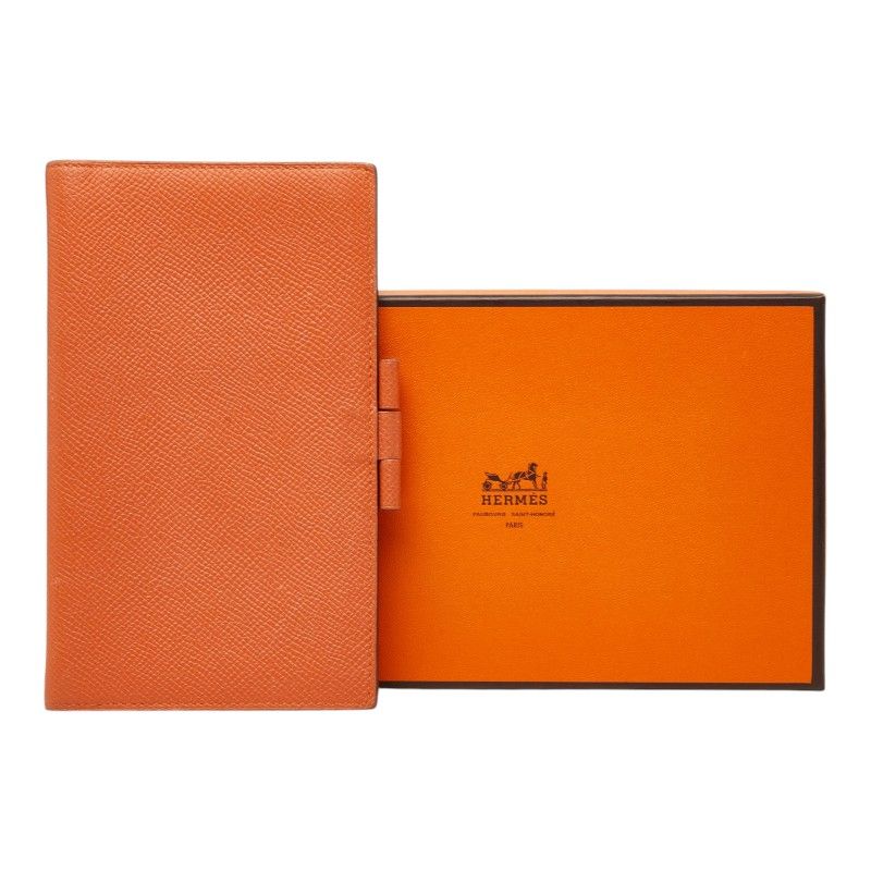 Hermes Agenda Vision Notebook Cover Orange Veau Epsom — view 9