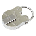 Chanel CC Logo Cambon Paris Cadena Padlock Charm Silver Metal 1- Keychain