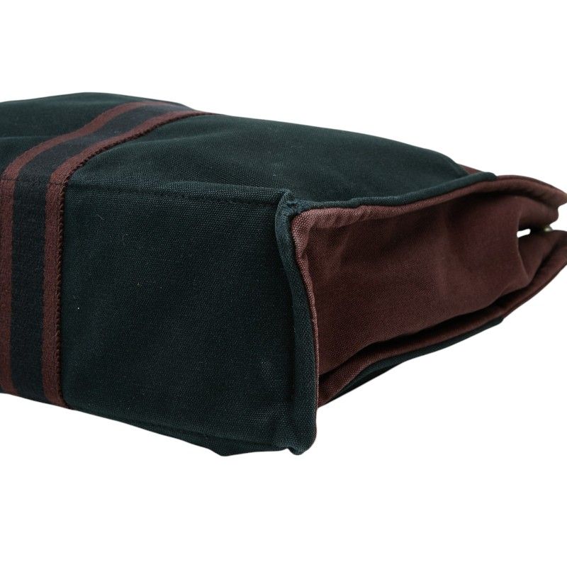 Hermes Fourre Tout MM Tote Wine Red Black Canvas — view 4