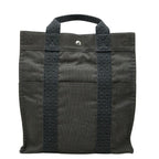 Hermes Her Line a Dos MM Backpack 2-Way Handbag Gray Canvas