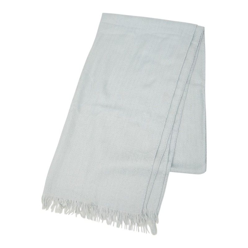 Hermes Shawl Blue Cashmere Silk 1- Scarf — view 2