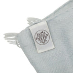 Hermes Shawl Blue Cashmere Silk 1- Scarf — view 4