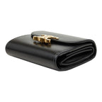 Celine Triomphe Small Wallet Trifold Black Leather — view 4