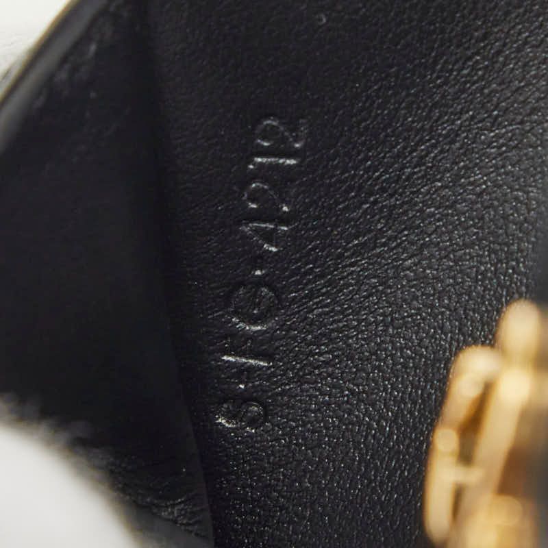 Celine Triomphe Small Wallet Trifold Black Leather — view 9