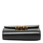 Celine Triomphe Small Wallet Trifold Black Leather — view 3