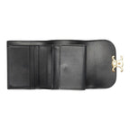 Celine Triomphe Small Wallet Trifold Black Leather — view 6