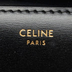 Celine Triomphe Small Wallet Trifold Black Leather — view 8