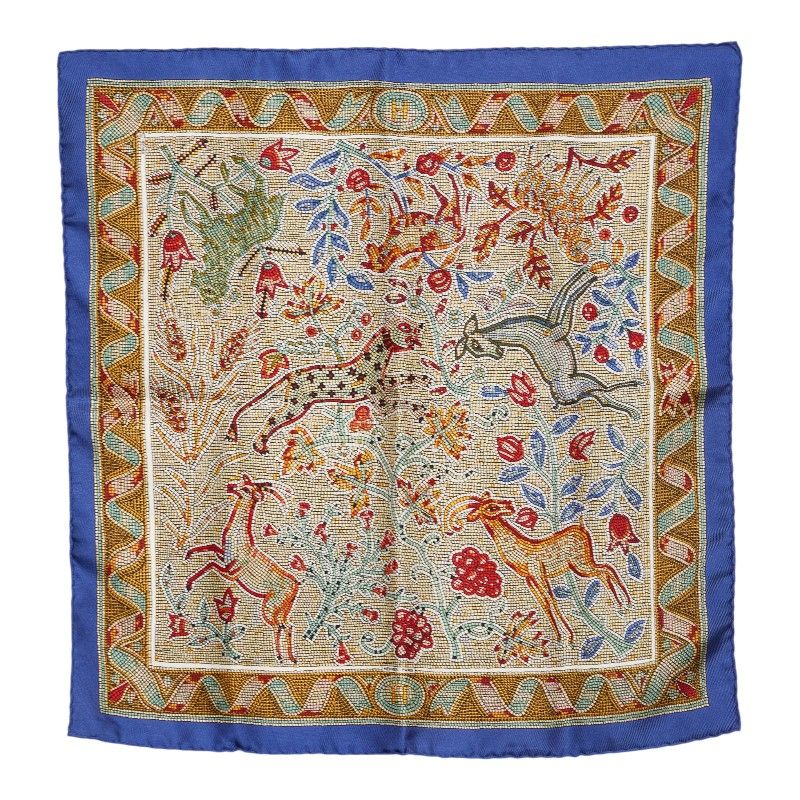 Hermes Carre 40 Pavement Scarf Multicolor Silk