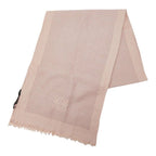 Loewe Anagram Logo Shawl Pink Wool Silk 1- Scarf