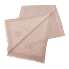 Loewe Anagram Logo Shawl Pink Wool Silk 1- Scarf — view 2