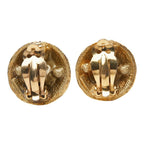 Chanel Round Earrings Gold Plated Rhinestone — view 3