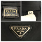 Prada Tessuto Black Silver Nylon Tote Shoulder — view 4