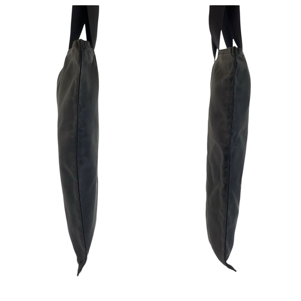Prada Tessuto Black Silver Nylon Tote Shoulder — view 8