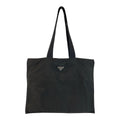 Prada Tessuto Black Silver Nylon Tote Shoulder