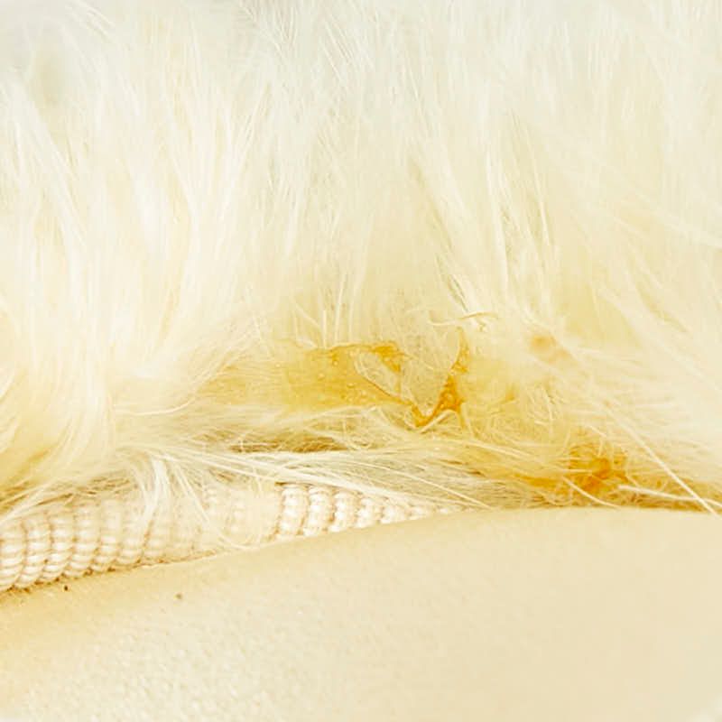 Louis Vuitton Ribbon High Heels Mules Ivory Satin Leather Feather — view 7