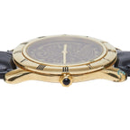 Fendi Watch Gold Black Leather Plating — view 3