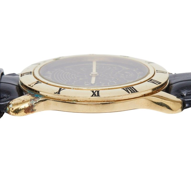 Fendi Watch Gold Black Leather Plating — view 4