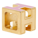Hermes Cage de Ash Cube Pendant Gold Pink Plated — view 3