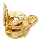 Chanel CC Logo Heart Motif Earrings Gold Plated — view 5