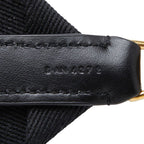 Celine Logo Shoulder Strap Black Canvas Leather — view 6