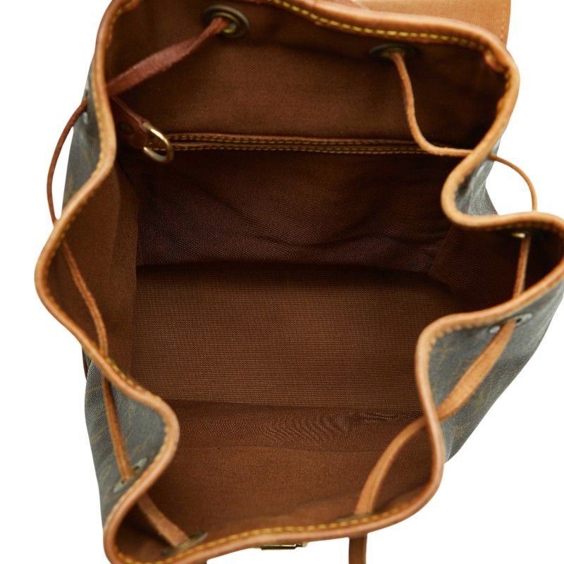 Louis Vuitton Monogram Montsouris MM Backpack Brown Leather — view 8