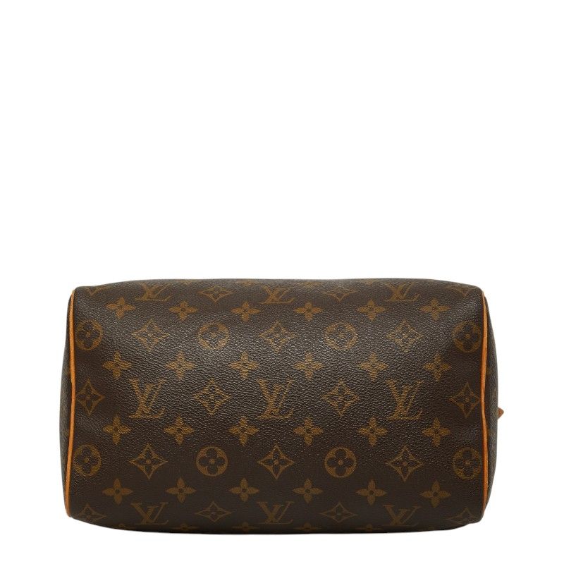 Louis Vuitton Monogram Speedy 25 Mini Boston Bag Brown Leather — view 3