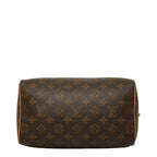 Louis Vuitton Monogram Speedy 25 Mini Boston Bag Brown Leather — view 3