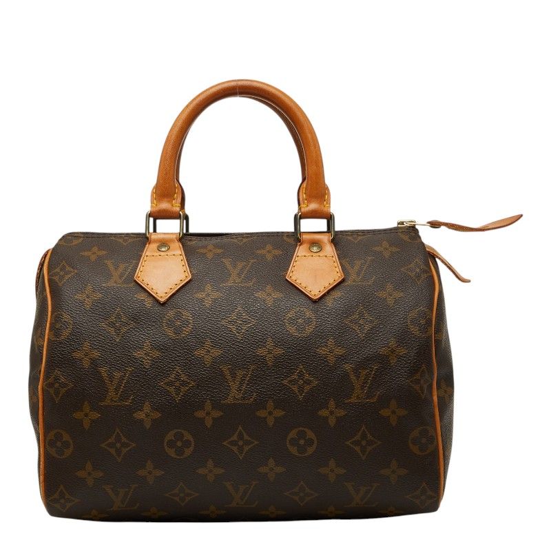 Louis Vuitton Monogram Speedy 25 Mini Boston Bag Brown Leather