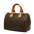 Louis Vuitton Monogram Speedy 25 Mini Boston Bag Brown Leather — view 2