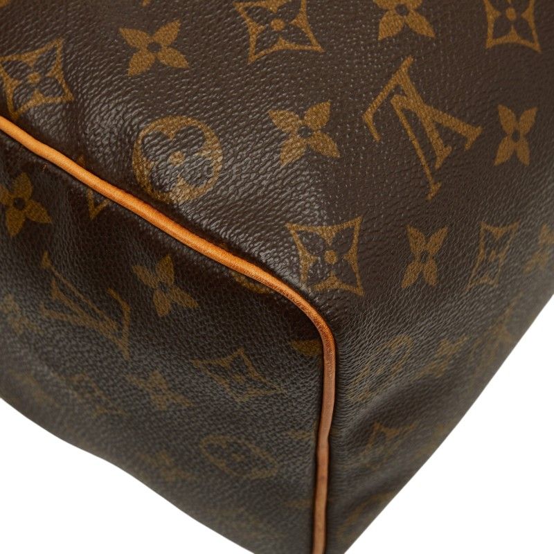 Louis Vuitton Monogram Speedy 25 Mini Boston Bag Brown Leather — view 6