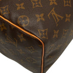 Louis Vuitton Monogram Speedy 25 Mini Boston Bag Brown Leather — view 6