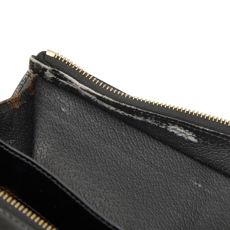 Celine Macadam Handbag Business Bag Black Brown Leather — view 9