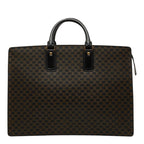 Celine Macadam Handbag Business Bag Black Brown Leather
