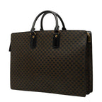 Celine Macadam Handbag Business Bag Black Brown Leather — view 2