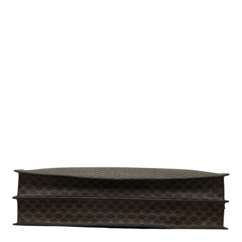 Celine Macadam Handbag Business Bag Black Brown Leather — view 3