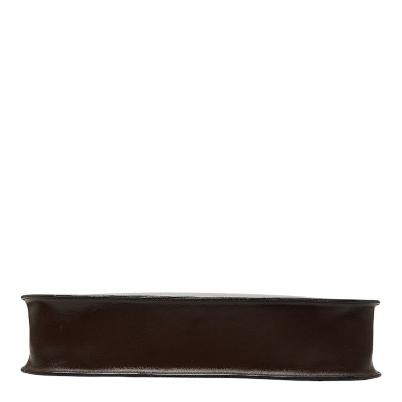 Chanel Vintage Logo Triple Strand Handle Tote Brown Leather — view 3