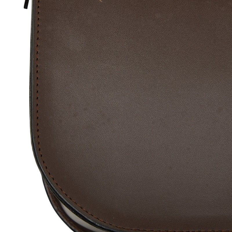 Chanel Vintage Logo Triple Strand Handle Tote Brown Leather — view 8