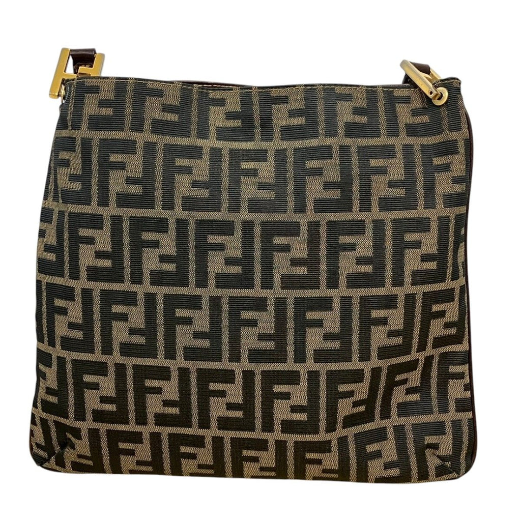 Fendi Zucca Shoulder Bag Canvas Leather — view 2