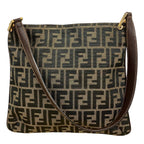 Fendi Zucca Shoulder Bag Canvas Leather