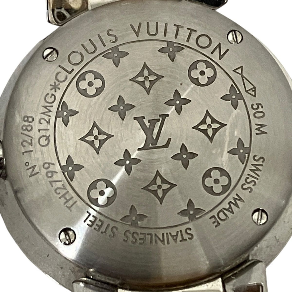 Louis Vuitton Tambour Monogram PM Vernis Watch SS Leather Quartz White Dial — view 5