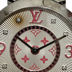 Louis Vuitton Tambour Monogram PM Vernis Watch SS Leather Quartz White Dial — view 4