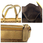 Gucci Abbey Gold Brown GG Canvas Leather Tote Shoulder — view 5