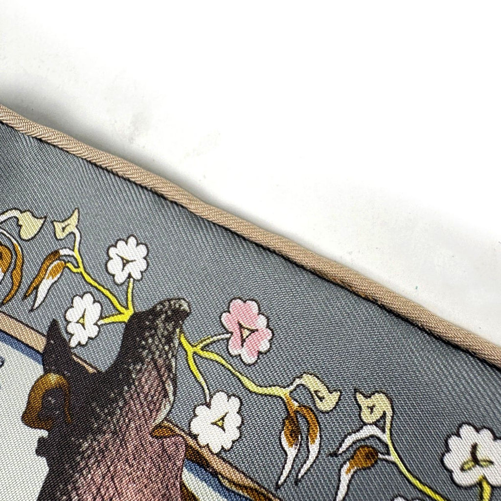 Hermes Carre 90 les Mythologies Des Hommes Rouges Legend of Brown Scarf Silk — view 3