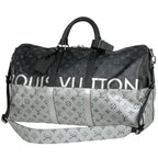Louis Vuitton Keepall Bandouliere 50 2-Way Split Boston Bag Monogram Eclipse