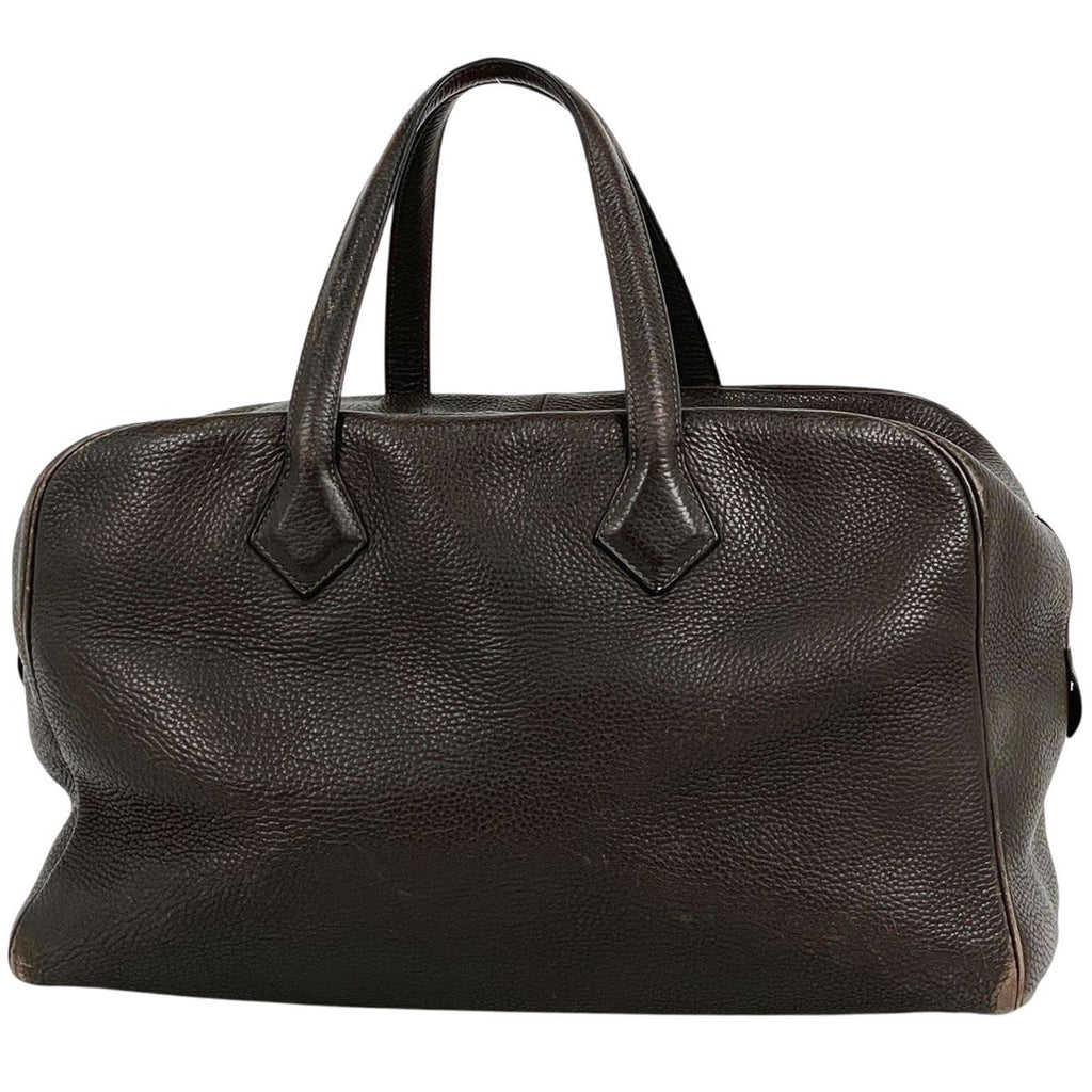 Hermes Victoria 43 Boston Bag Taurillon Clemence Brown