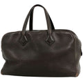 Hermes Victoria 43 Boston Bag Taurillon Clemence Brown
