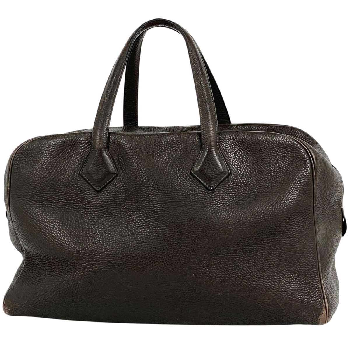 Hermes Victoria 43 Boston Bag Taurillon Clemence Brown