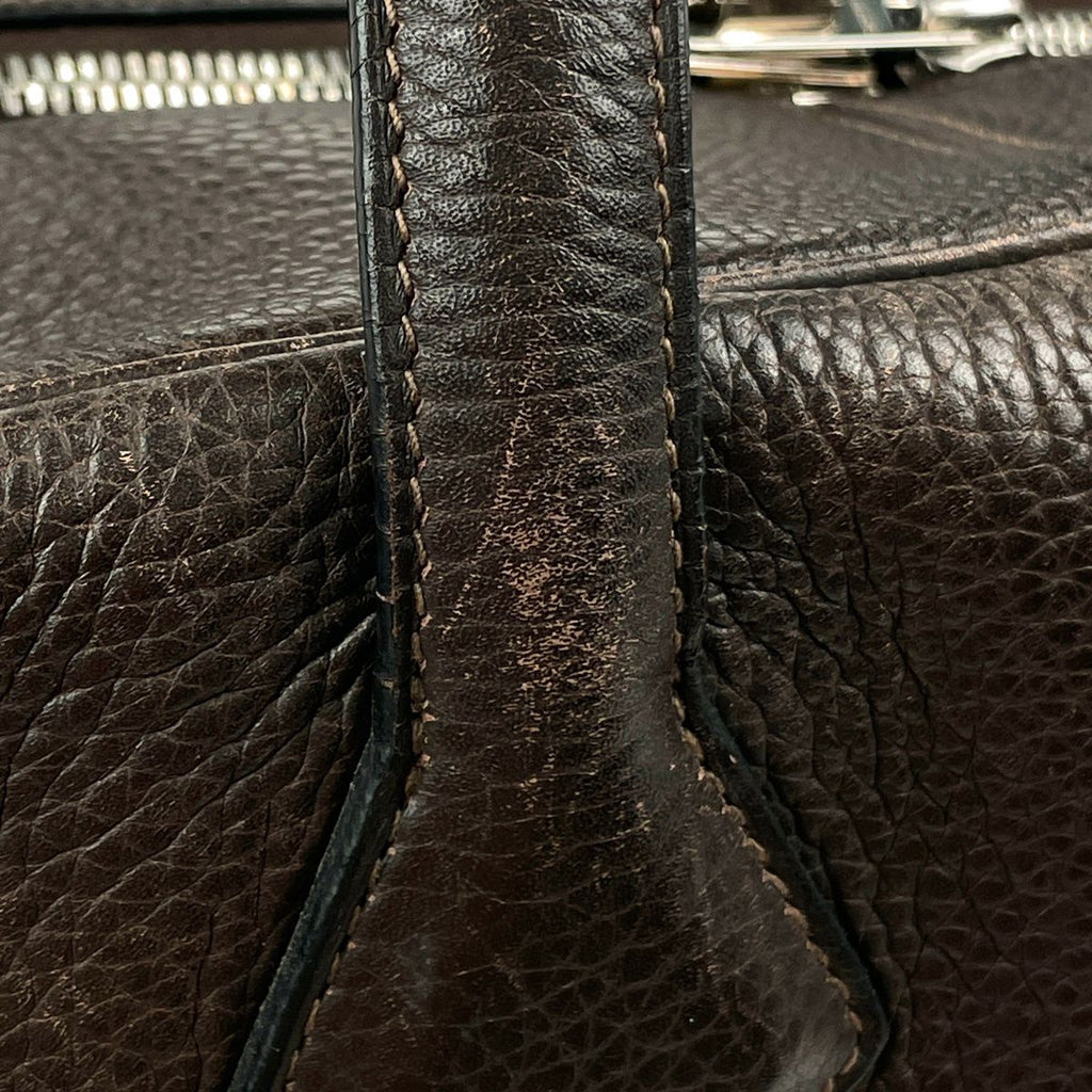 Hermes Victoria 43 Boston Bag Taurillon Clemence Brown — view 6