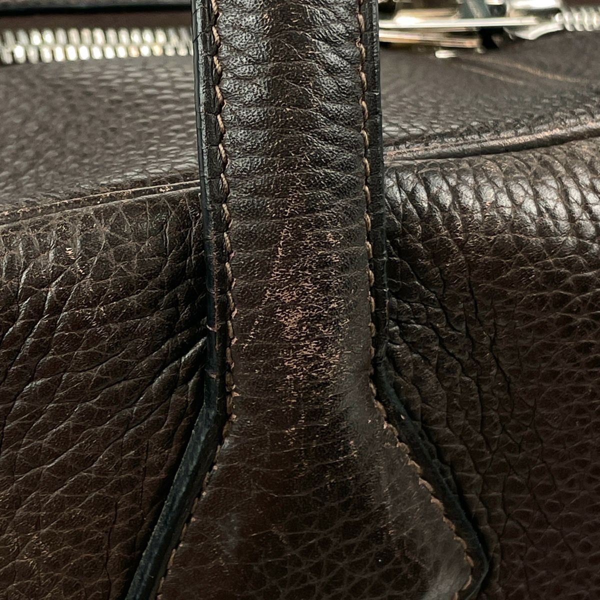 Hermes Victoria 43 Boston Bag Taurillon Clemence Brown — view 6